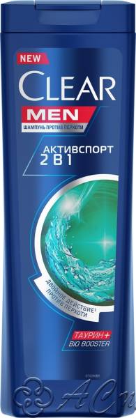 картинка CLEAR Шампунь 400мл мужск.2в1 Активспорт/12 Фирма АС