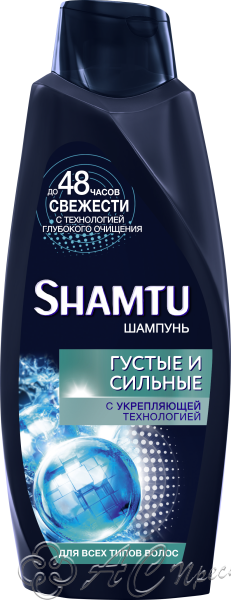 картинка SHAMTU Шампунь 650мл Густые и Сильные укрепл. /6 Фирма АС