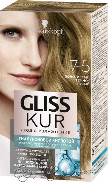 картинка Краска GLISS KUR 7.5 Золотистый темно-русый  /12 Фирма АС