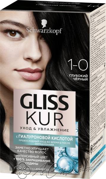 картинка Краска GLISS KUR 1.0 Глубокий черный  /12 Фирма АС