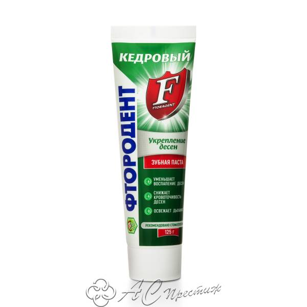 картинка З/п "Фтородент" 125гр Кедровый б/ф Фирма АС