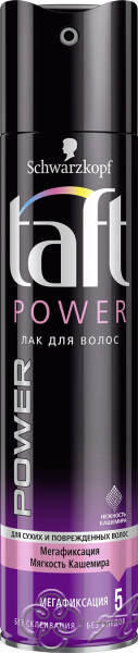 картинка TAFT Лак 225мл POWER Неж.кашемир д/сух/пов/в Фирма АС