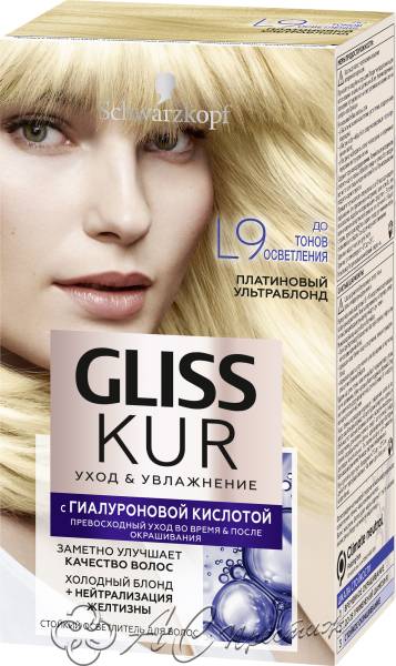 картинка Краска GLISS KUR L9 Платиновый ультраблонд  /12 Фирма АС