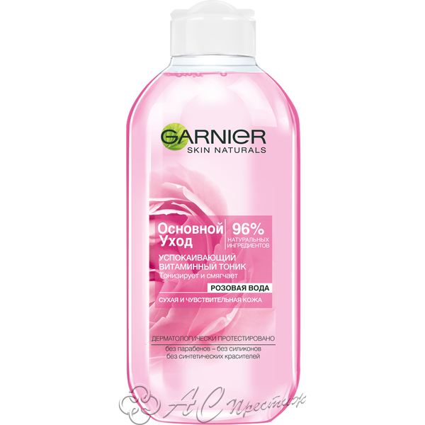 картинка СН Осн.уход Тоник успокаивающий д/с/ч Роза 200мл Фирма АС