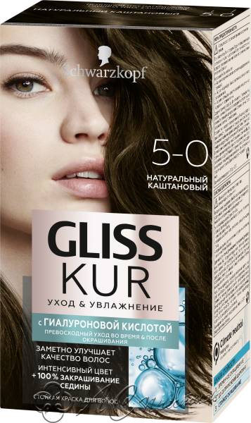 картинка Краска GLISS KUR 5.0 Натуральный каштановый  /12 Фирма АС