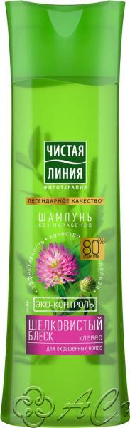 картинка ЧЛ Шампунь 400мл Клевер на отв/целеб.трав д/окр.волос/12 Фирма АС