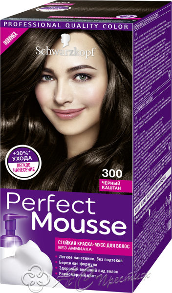 картинка Краска Perfect Mousse 300 чёрный каштан /6 Фирма АС